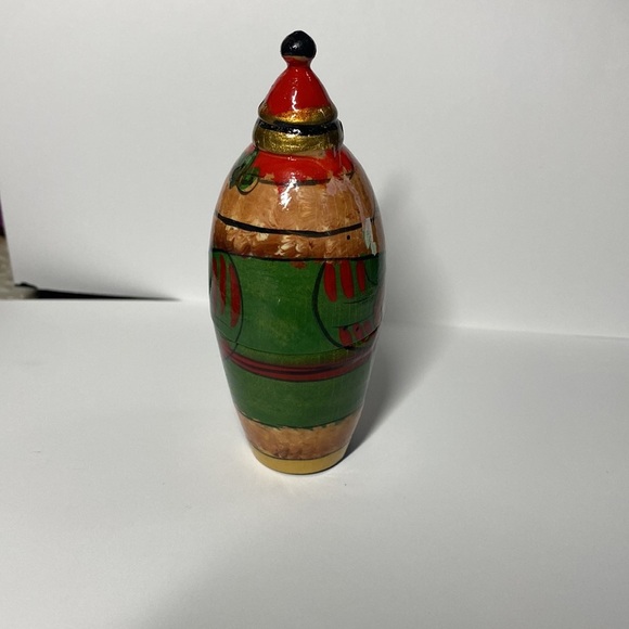 Vintage Wooden Russian Nesting Doll Santa Claus - Christmas Ornament (1 piece)​ - Picture 3 of 9